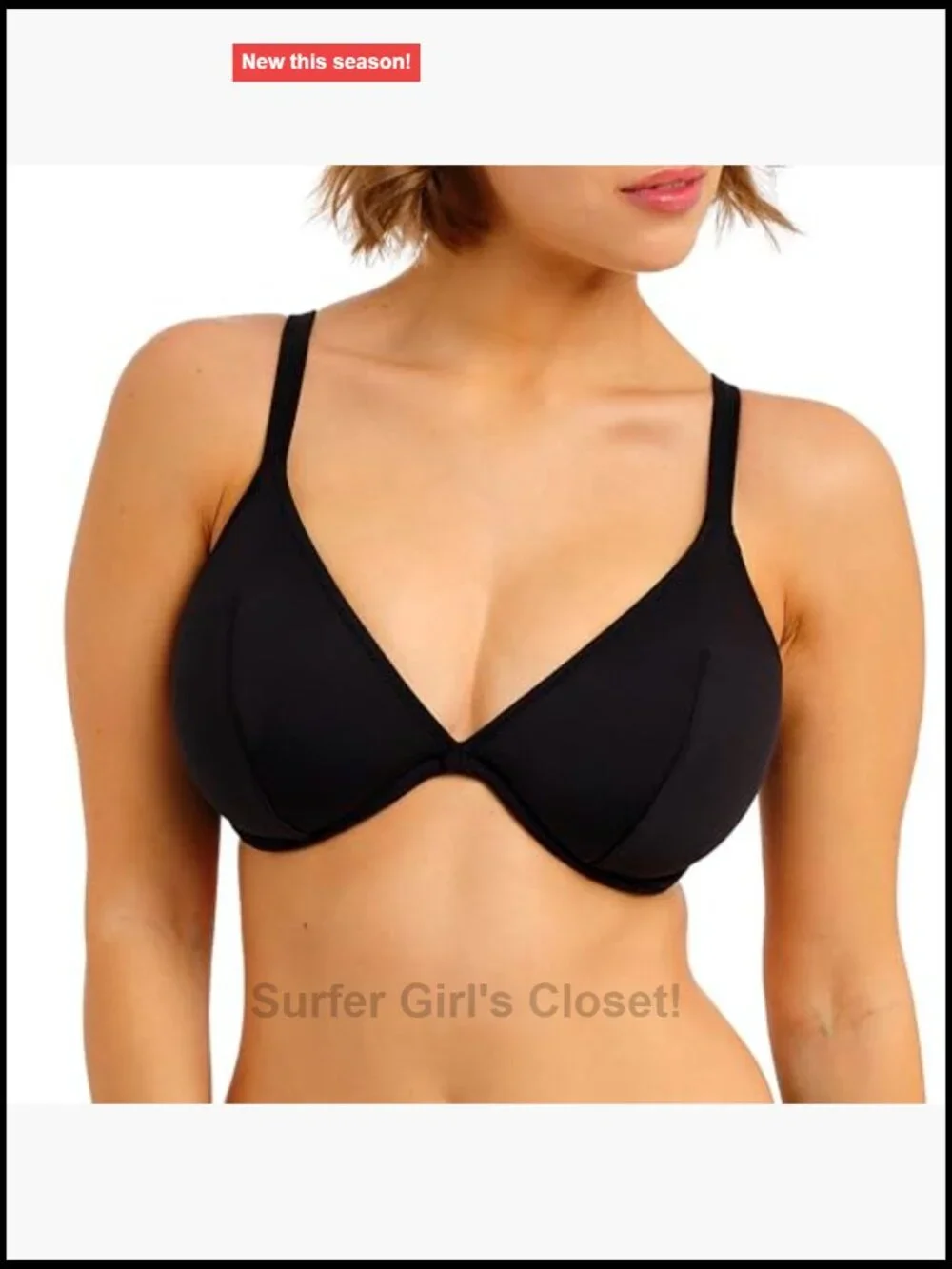 Underwire Plunge Bikini Top with Convertible Straps